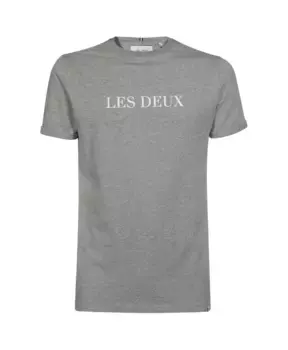 Футболка из хлопка в рубчик Les Deux, серый