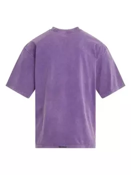 Футболка из хлопка We11done, фиолетовый