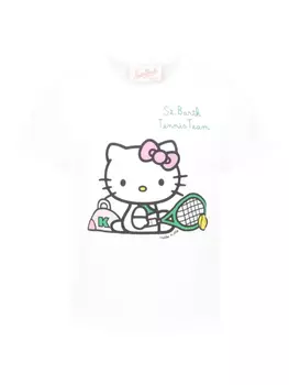 Футболка из хлопка X Hello Kitty MC2 Saint Barth Kids, белый