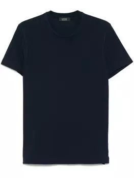 Футболка из хлопка Zanone, синий