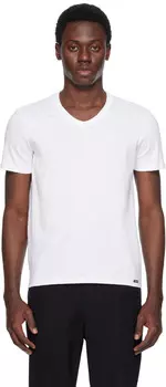 Футболка из хлопкового эластичного джерси TO FORD TOM FORD, белый