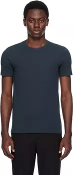 Футболка из хлопкового эластичного джерси TO FORD TOM FORD, темно-синий