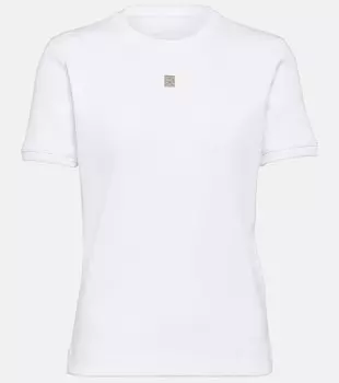 Футболка из хлопкового джерси 4G GIVENCHY, белый