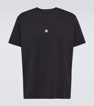 Футболка из хлопкового джерси 4G Givenchy, черный