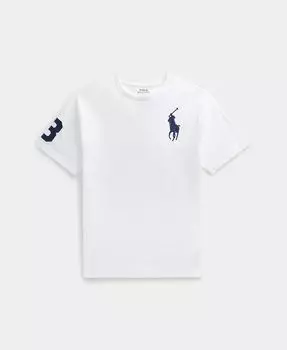 Футболка из хлопкового джерси Big Pony для малышей и маленьких мальчиков Polo Ralph Lauren, белый