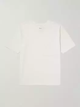 Футболка из хлопкового джерси DRAKE'S, белый