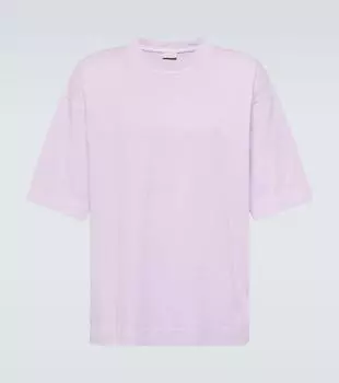 Футболка из хлопкового джерси Dries Van Noten, фиолетовый