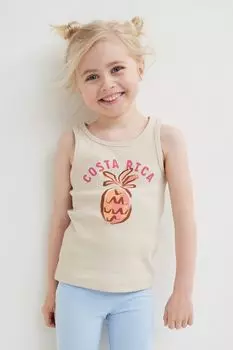 Майка из хлопкового джерси H&M Unicorns, оранжевый/красный
