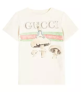 Футболка из хлопкового джерси из коллаборации с Peter Rabbit Gucci, бежевый
