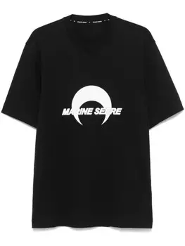 Футболка из хлопкового джерси Marine Serre, черный