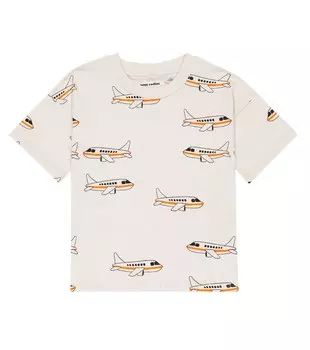 Футболка из хлопкового джерси Mini Rodini, белый