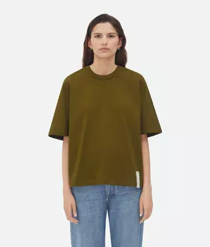 Футболка из хлопкового джерси пима Bottega Veneta