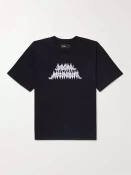 Футболка из хлопкового джерси с аппликацией и принтом Local Authority La, черный