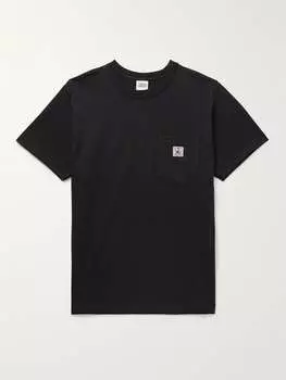 Футболка из хлопкового джерси с аппликацией логотипа Randy'S Garments, черный