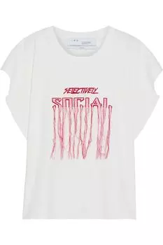 Футболка из хлопкового джерси с бахромой Vulpine IRO, белый