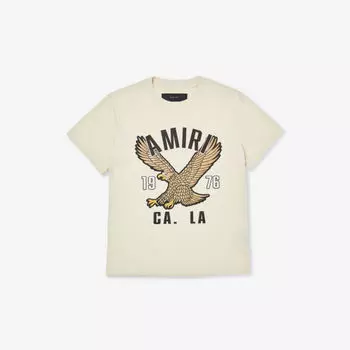 Футболка из хлопкового джерси с графическим принтом Eagle 6–12 лет Amiri, цвет birch