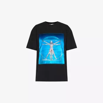 Футболка из хлопкового джерси с графическим принтом Stella McCartney x Sorayama Stella Mccartney, черный