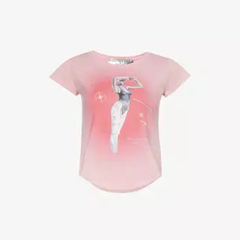 Футболка из хлопкового джерси с графическим принтом Stella McCartney x Sorayama Stella Mccartney, розовый