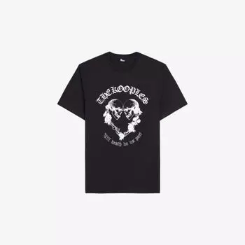 Футболка из хлопкового джерси с графическим принтом The Kooples, черный