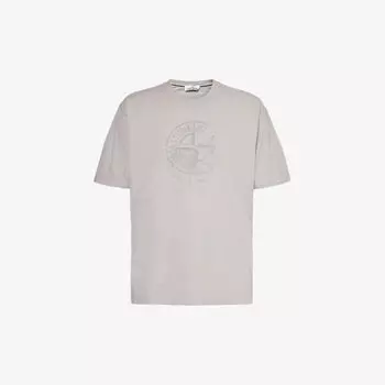 Футболка из хлопкового джерси с графическим принтом Compass Stone Island, цвет dust