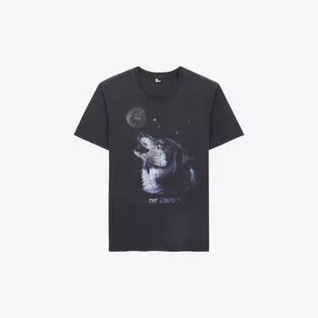 Футболка из хлопкового джерси с графическим принтом The Kooples, черный