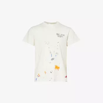 Футболка из хлопкового джерси с графичным принтом Boardwalk Gallery Dept, белый