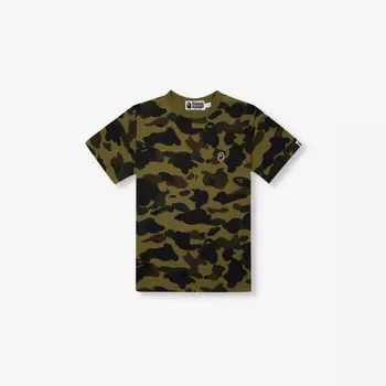 Футболка из хлопкового джерси с камуфляжным принтом 10-13 лет A Bathing Ape, зеленый