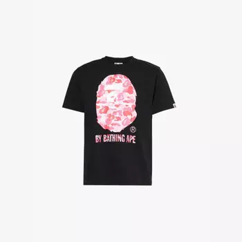 Футболка из хлопкового джерси с камуфляжным принтом Abc A Bathing Ape, черный