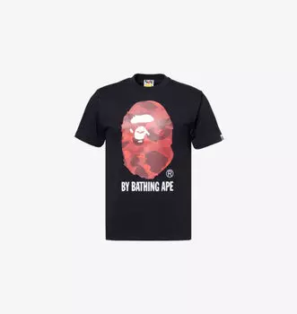 Футболка из хлопкового джерси с камуфляжным принтом и логотипом A Bathing Ape, черный