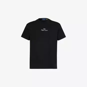 Футболка из хлопкового джерси с короткими рукавами и логотипом Polo Ralph Lauren, черный