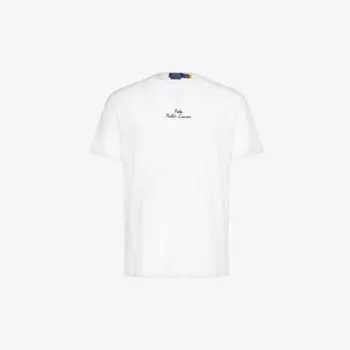 Футболка из хлопкового джерси с короткими рукавами и логотипом Polo Ralph Lauren, белый