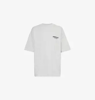 Футболка из хлопкового джерси с круглым вырезом и вышитым логотипом Fear Of God Essentials, серый