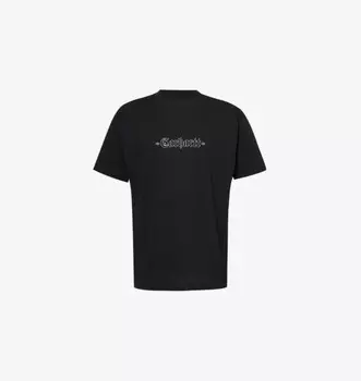 Футболка из хлопкового джерси с круглым вырезом и фирменным принтом Carhartt Wip, мультиколор