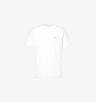 Футболка из хлопкового джерси с круглым вырезом и фирменным принтом Daily Paper, белый