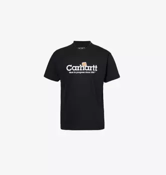 Футболка из хлопкового джерси с круглым вырезом и надписью «Script» Carhartt Wip, черный
