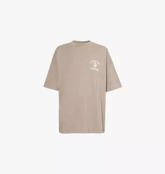 Футболка из хлопкового джерси с круглым вырезом и фирменным принтом Fear Of God Essentials, серый