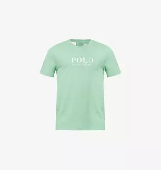 Футболка из хлопкового джерси с круглым вырезом и принтом логотипа Polo Ralph Lauren, зеленый