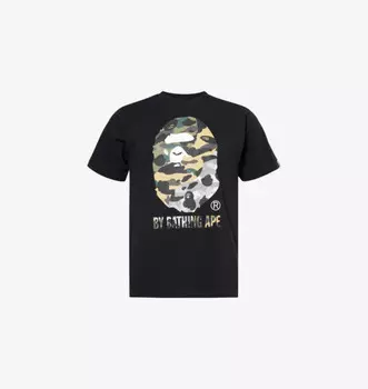 Футболка из хлопкового джерси с круглым вырезом и графическим принтом A Bathing Ape, мультиколор