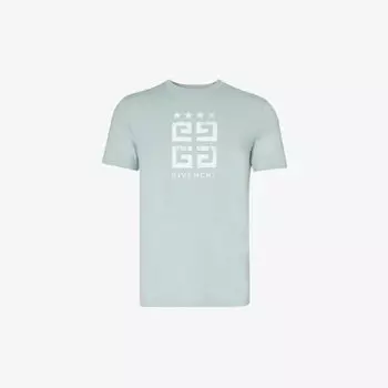 Футболка из хлопкового джерси с логотипом 4G Star Givenchy, синий
