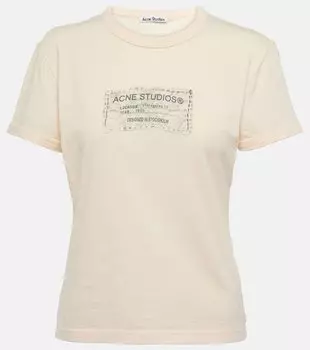 Футболка из хлопкового джерси с логотипом Acne Studios, оранжевый