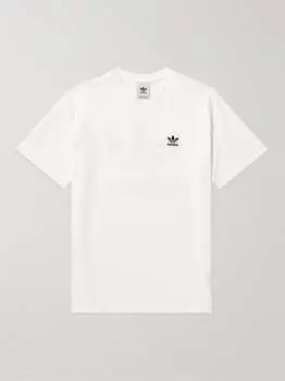 Футболка из хлопкового джерси с логотипом Adicolor Classics ADIDAS ORIGINALS, белый