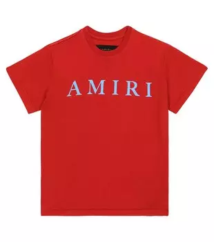 Футболка из хлопкового джерси с логотипом Amiri, красный