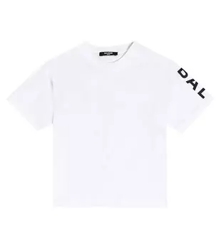 Футболка из хлопкового джерси с логотипом Balmain, разноцветный