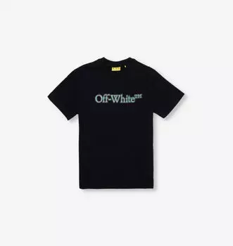 Футболка из хлопкового джерси с логотипом Big bookish, 4-16 лет Off-White C/O Virgil Abloh, черный