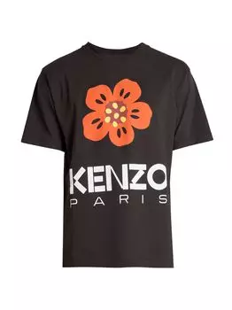 Футболка из хлопкового джерси с логотипом Boke KENZO, черный