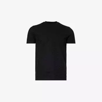Футболка из хлопкового джерси с логотипом Emporio Armani, цвет nero