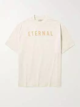 Футболка из хлопкового джерси с логотипом FEAR OF GOD, кремовый
