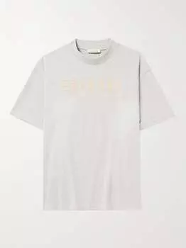 Футболка из хлопкового джерси с логотипом FEAR OF GOD, серый