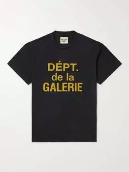 Футболка из хлопкового джерси с логотипом GALLERY DEPT., черный