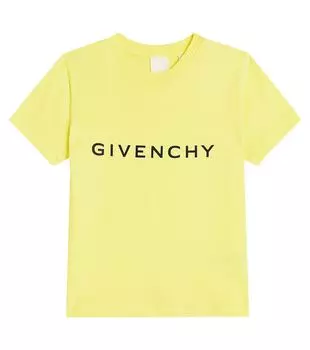 Футболка из хлопкового джерси с логотипом Givenchy, желтый